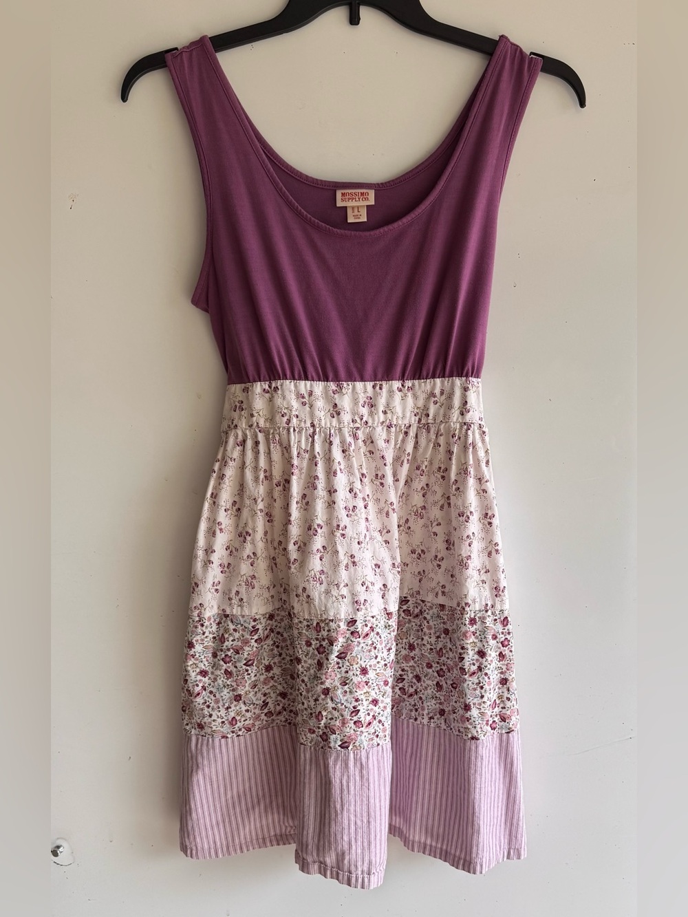 Mossimo Supply Co. Lavender Purple Tank Floral Tiered Sundress- Juniors